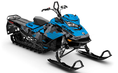 Rogue Black Blue Ski-Doo REV Gen4 Summit Full Coverage Sled Wrap