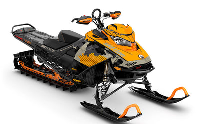 Rogue Orange Gold Ski-Doo REV Gen4 Summit Less Coverage Sled Wrap