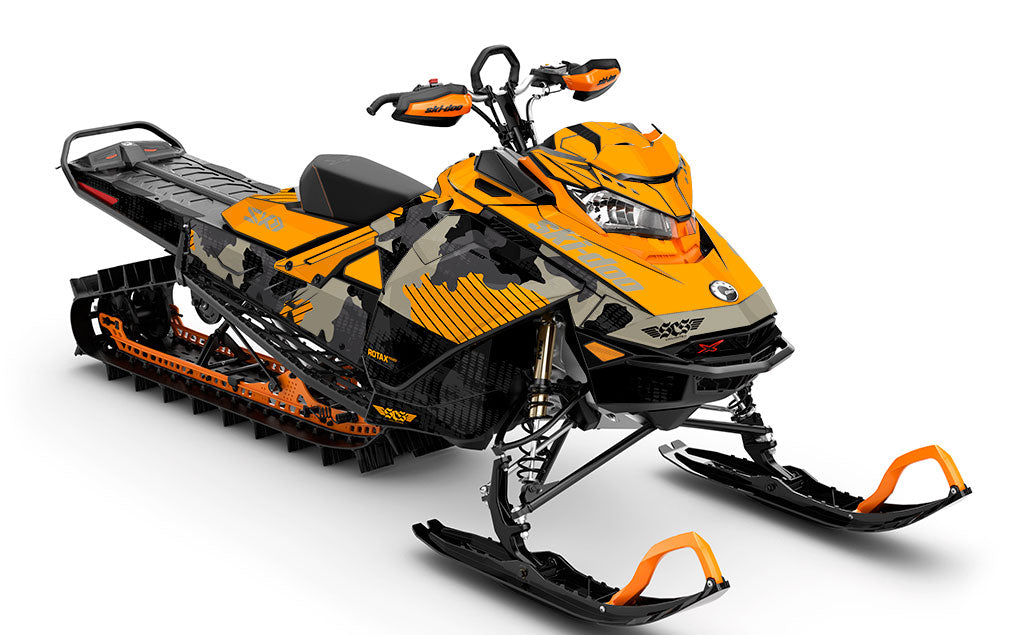 Rogue Orange Gold Ski-Doo REV Gen4 Summit Full Coverage Sled Wrap