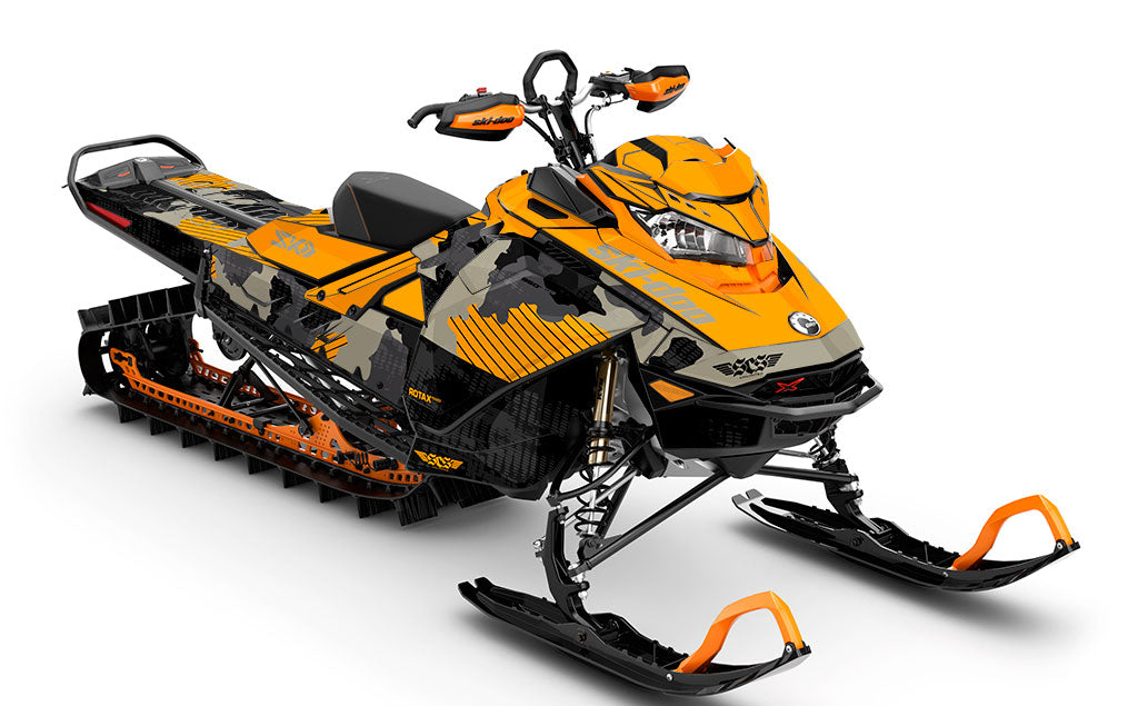 Rogue Orange Gold Ski-Doo REV Gen4 Summit Premium Coverage Sled Wrap