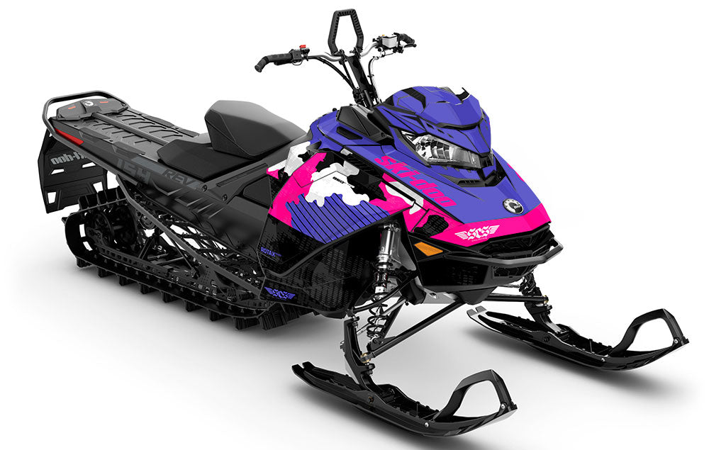 Rogue Purpal Pink Ski-Doo REV Gen4 Summit Less Coverage Sled Wrap