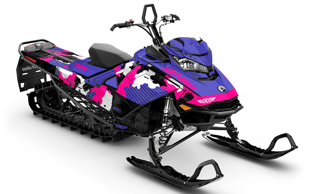 Rogue Purpal Pink Ski-Doo REV Gen4 Summit Premium Coverage Sled Wrap