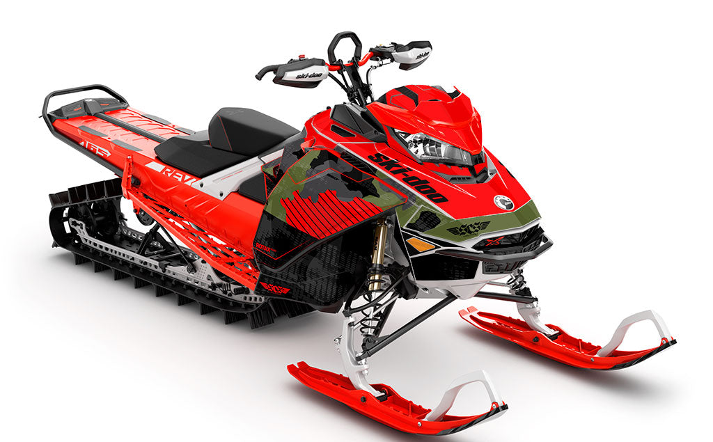 Rogue Black Blue Ski-Doo REV Gen4 Summit Premium Sled Wrap