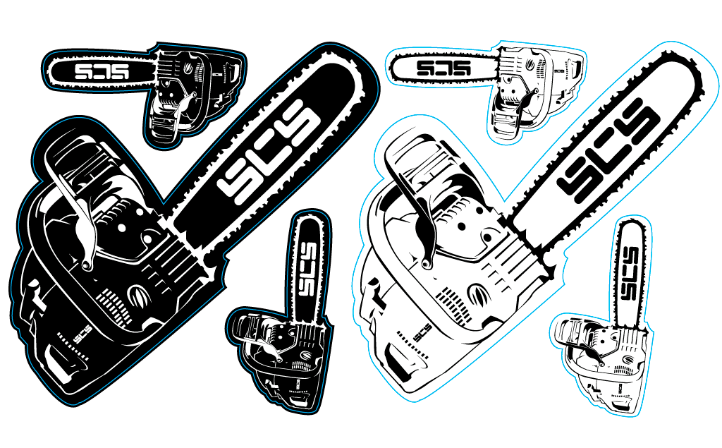 Chainsaw Pack Sticker - SCS Unlimited 