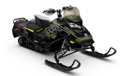 Shatter Army Grey Ski-Doo REV Gen4 MXZ Less Coverage Sled Wrap