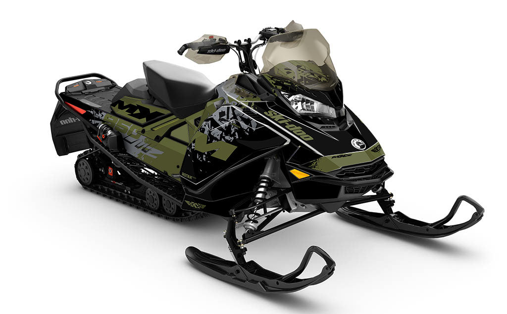 Shatter Army Grey Ski-Doo REV Gen4 MXZ Full Coverage Sled Wrap