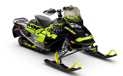 Shatter DayGlow Grey Ski-Doo REV Gen4 MXZ Full Coverage Sled Wrap