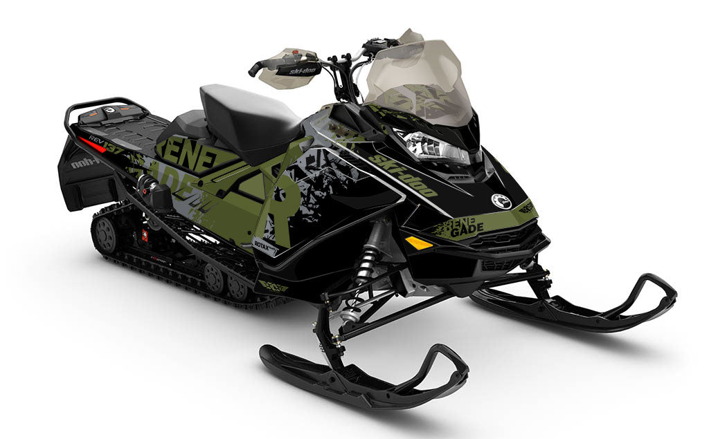 Shatter Army Grey Ski-Doo REV Gen4 Renegade Full Coverage Sled Wrap