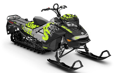 Shatter DayGlow Grey Ski-Doo REV Gen4 Summit Full Coverage Sled Wrap