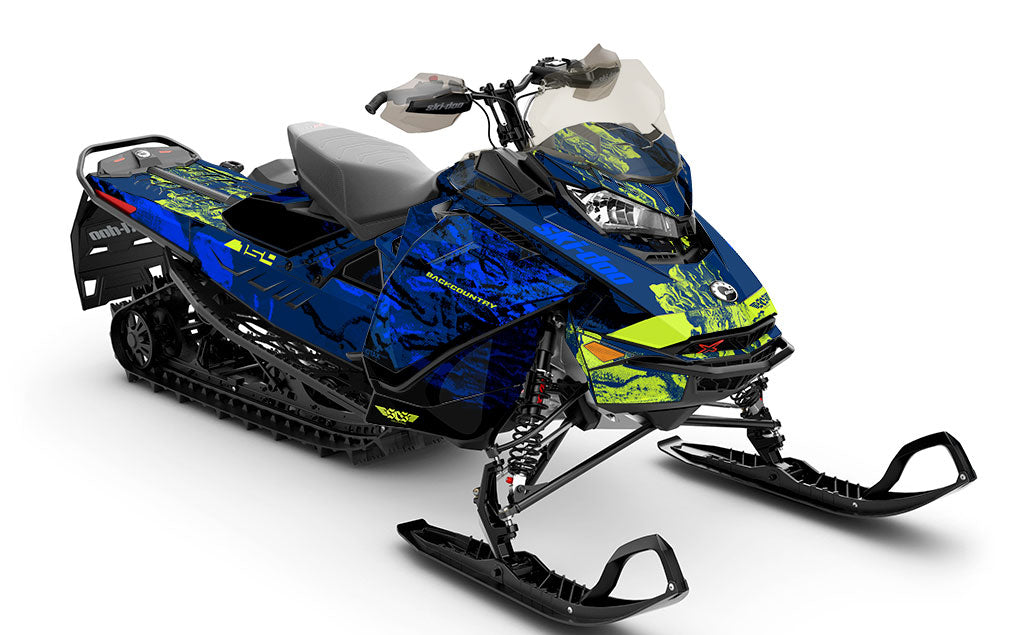 Sidestep DrkBlue Manta Ski-Doo REV Gen4 Backcountry Less Coverage Sled Wrap