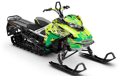 Sidestep Green Manta Ski-Doo REV Gen4 Freeride Full Coverage Sled Wrap