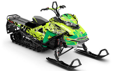 Sidestep Green Manta Ski-Doo REV Gen4 Freeride Less Coverage Sled Wrap