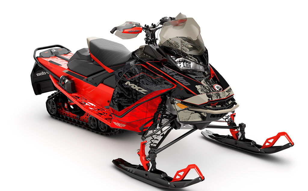 Sidestep Black Grey Ski-Doo REV Gen4 MXZ Premium Coverage Sled Wrap