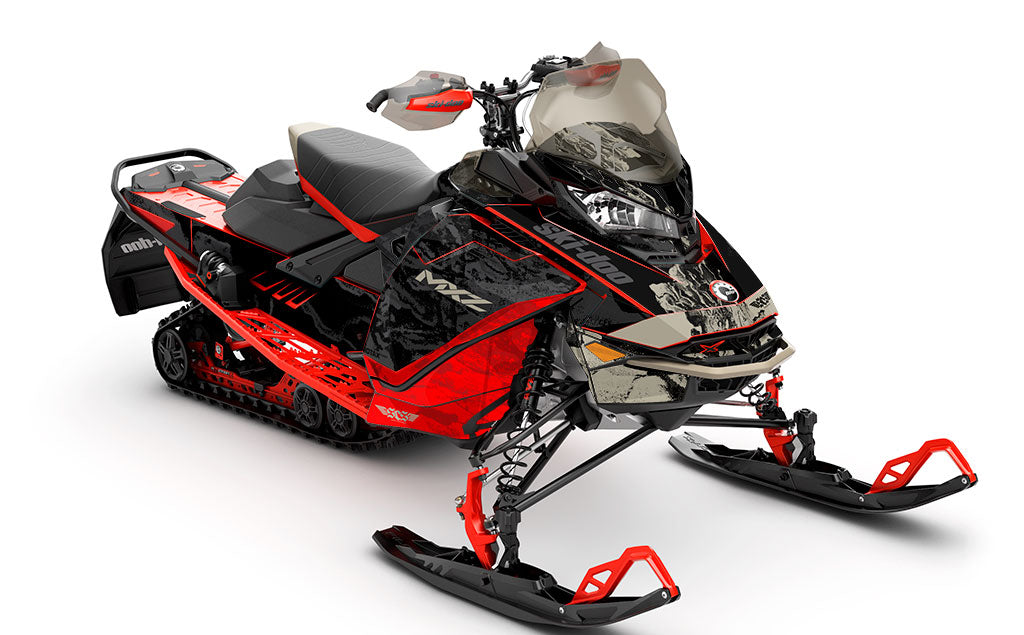 Sidestep Black Grey Ski-Doo REV Gen4 MXZ Full Coverage Sled Wrap