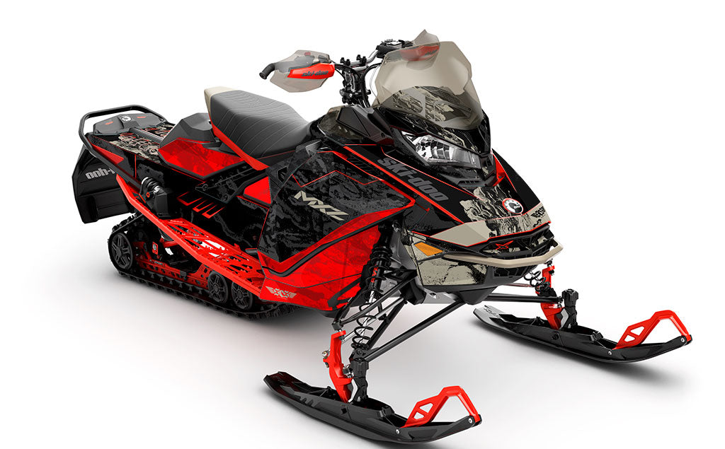 Sidestep Black Grey Ski-Doo REV Gen4 MXZ Less Coverage Sled Wrap