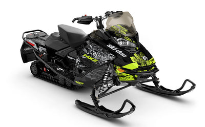 Sidestep Black Red Ski-Doo REV Gen4 MXZ Full Coverage Sled Wrap