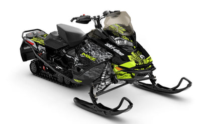 Sidestep Black Red Ski-Doo REV Gen4 MXZ Less Coverage Sled Wrap