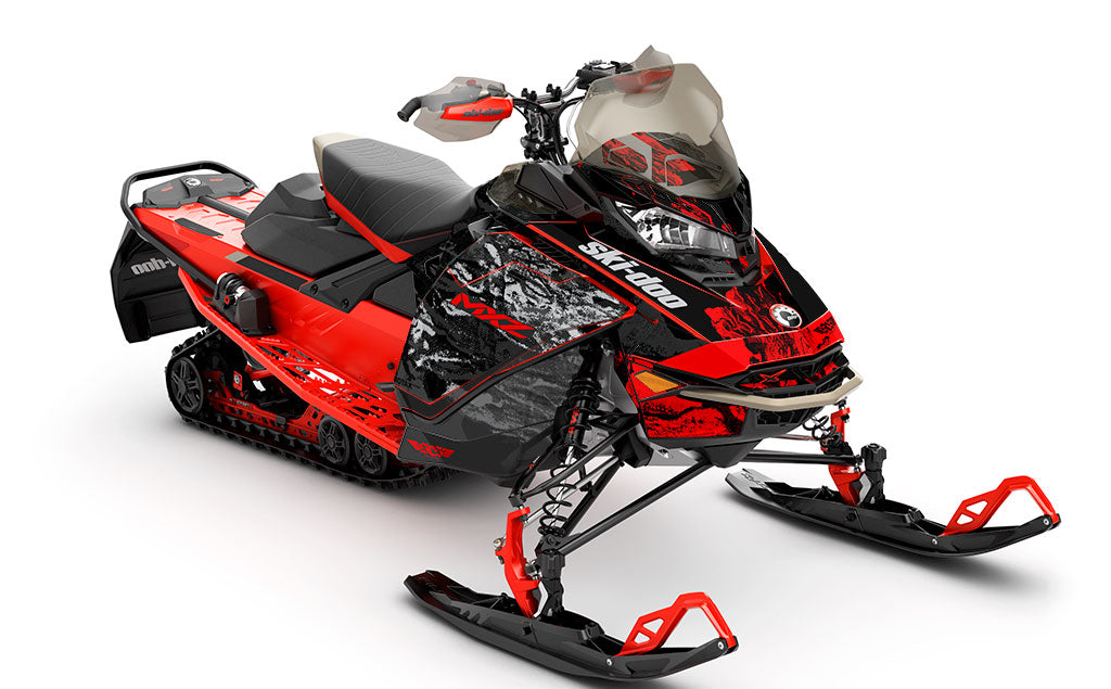 Sidestep Black White Ski-Doo REV Gen4 MXZ Premium Coverage Sled Wrap
