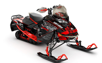 Sidestep Black White Ski-Doo REV Gen4 MXZ Full Coverage Sled Wrap