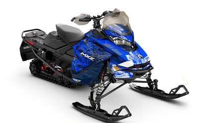 Sidestep DazzBlue White Ski-Doo REV Gen4 MXZ Premium Coverage Sled Wrap