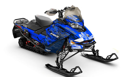 Sidestep DazzBlue White Ski-Doo REV Gen4 MXZ Full Coverage Sled Wrap