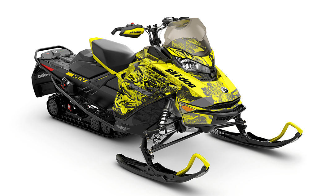 Sidestep Yellow Grey Ski-Doo REV Gen4 MXZ Full Coverage Sled Wrap