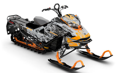 Sidestep CatGrey Orange Ski-Doo REV Gen4 Summit Full Coverage Sled Wrap