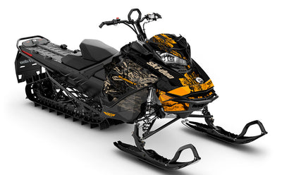 Sidestep DrkGrey Tan Ski-Doo REV Gen4 Summit Less Coverage Sled Wrap