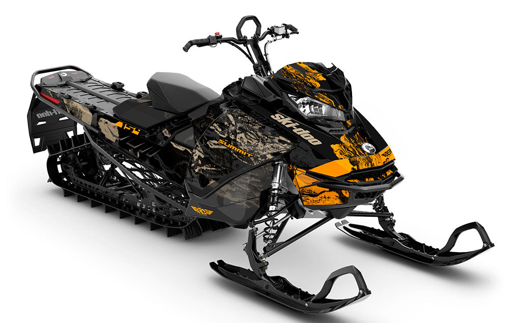 Sidestep DrkGrey Tan Ski-Doo REV Gen4 Summit Full Coverage Sled Wrap