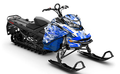 Sidestep White Blue Ski-Doo REV Gen4 Summit Less Coverage Sled Wrap