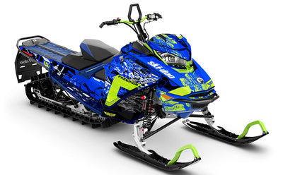 Sidestep DazzBlue Manta Ski-Doo REV Gen4 Freeride Full Coverage Sled Wrap