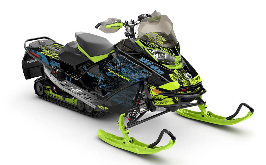 Sidestep Black Manta Ski-Doo REV Gen4 Renegade Less Coverage Sled Wrap