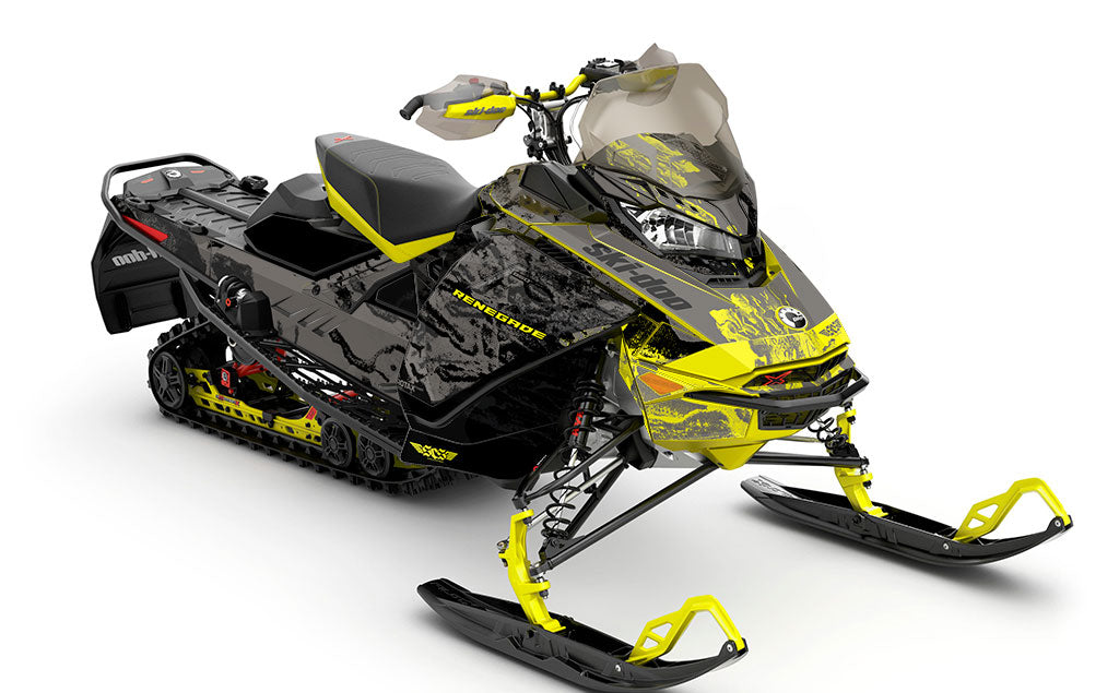 Sidestep CatGrey Black Ski-Doo REV Gen4 Renegade Premium Coverage Sled Wrap