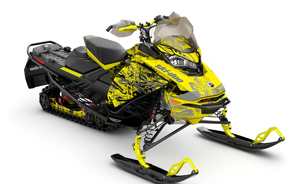 Sidestep Yellow Black Ski-Doo REV Gen4 Renegade Full Coverage Sled Wrap