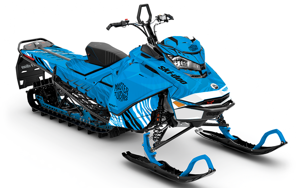 MOT Riot Black Blue Ski-Doo REV Gen4 Sled Wrap Premium Coverage Sled Wrap