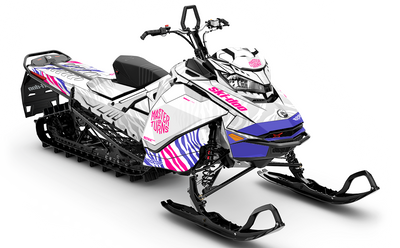 MOT Riot White Purple Ski-Doo REV Gen4 Sled Wrap Premium Coverage Sled Wrap