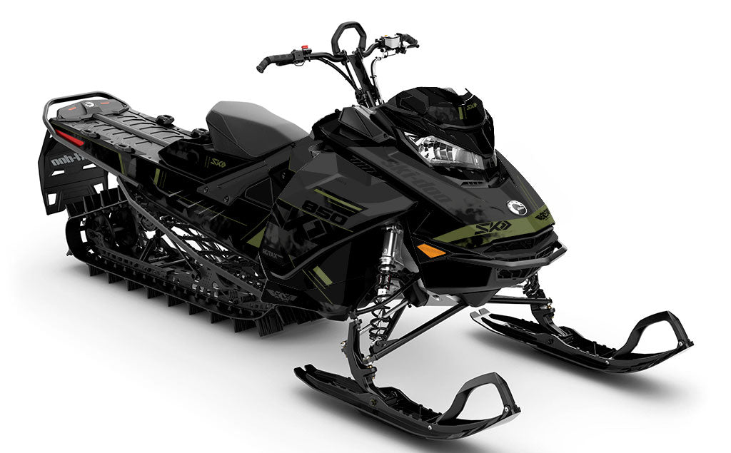 Smokeshow DrkGrey Army Ski-Doo REV Gen4 Sled Wrap Full Coverage Sled Wrap