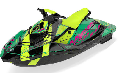 Spinner Sea-Doo Spark Graphics Green Pink Max Coverage