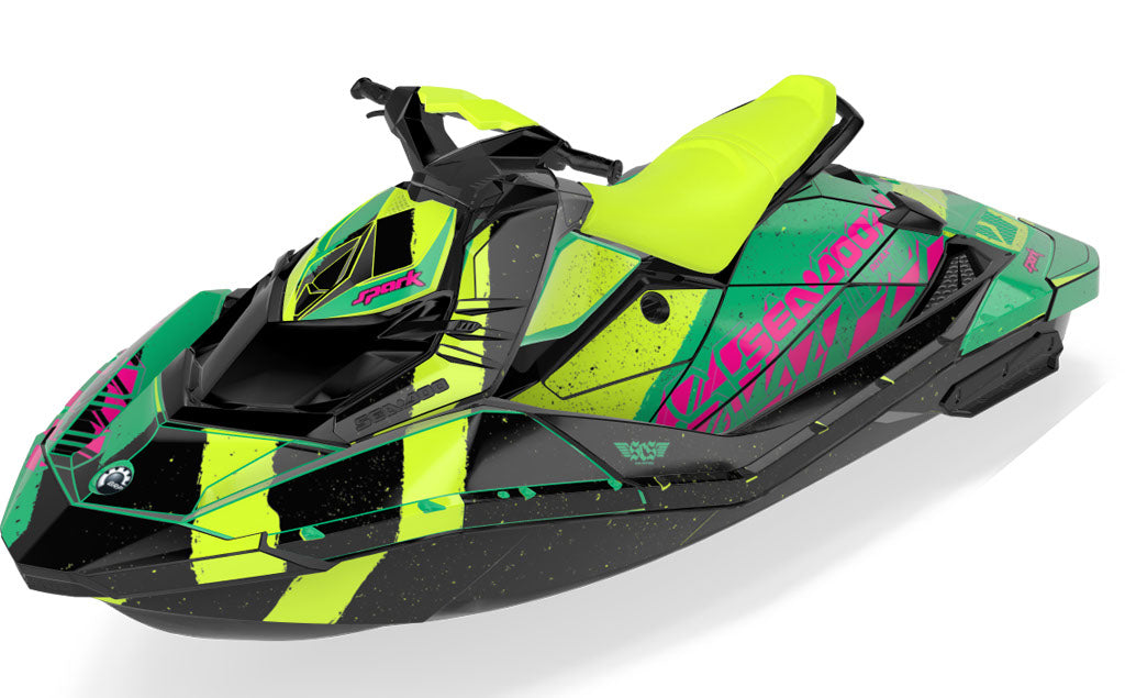 Spinner Sea-Doo Spark Graphics Green Pink Premium Coverage