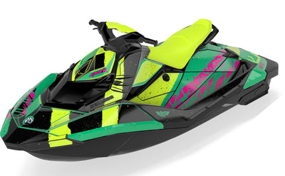 Spinner Sea-Doo Spark Graphics Green Pink Full Coverage