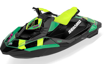 Spinner Sea-Doo Spark Graphics Green Pink Partial Coverage