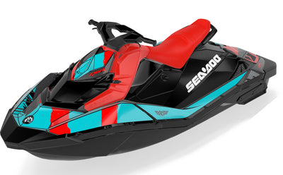 Spinner Sea-Doo Spark Graphics Blue Manta Partial Coverage