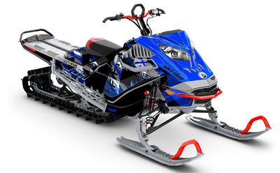 Squint Blue Black Ski-Doo REV Gen4 LWH - Freeride Full Coverage Sled Wrap