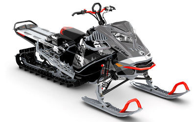 Squint Grey Black Ski-Doo REV Gen4 LWH - Freeride Full Coverage Sled Wrap