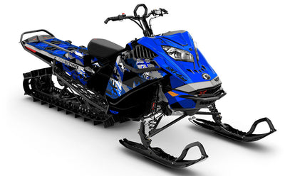 Squint Blue Black Ski-Doo REV Gen4 LWH - Summit Premium Coverage Sled Wrap