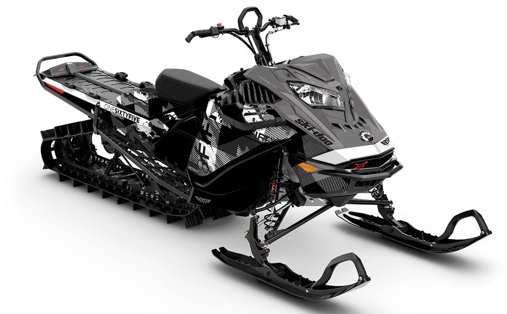 Squint Grey Black Ski-Doo REV Gen4 LWH - Summit Full Coverage Sled Wrap