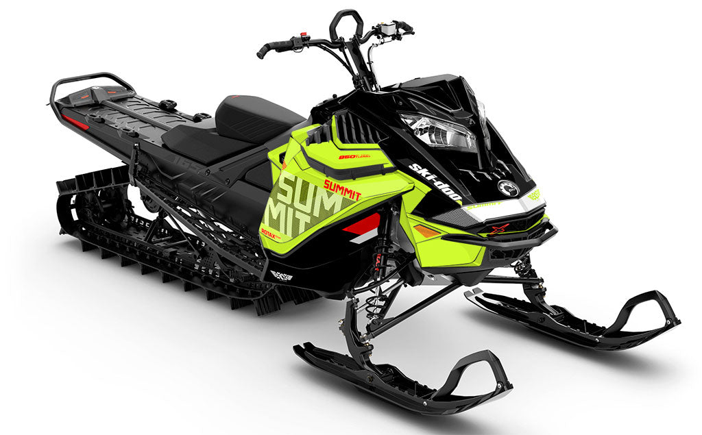 StockUp Green Black Ski-Doo REV Gen4 LWH - Summit Less Coverage Sled Wrap