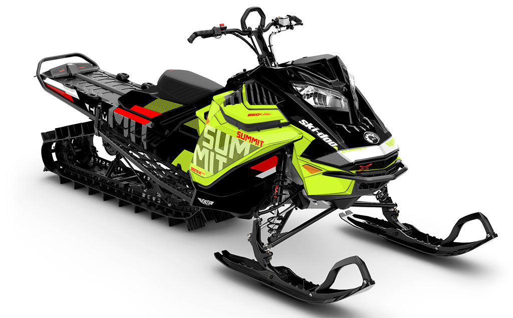 StockUp Green Black Ski-Doo REV Gen4 LWH - Summit Full Coverage Sled Wrap