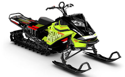 StockUp Green Black Ski-Doo REV Gen4 LWH - Summit Premium Coverage Sled Wrap