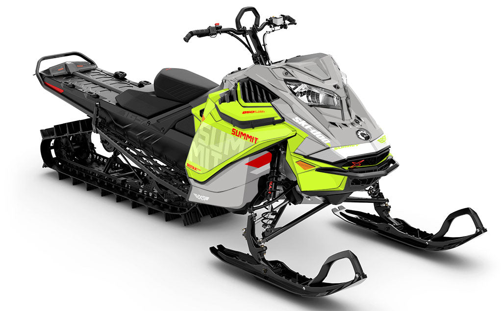 StockUp Green Grey Ski-Doo REV Gen4 LWH - Summit Less Coverage Sled Wrap